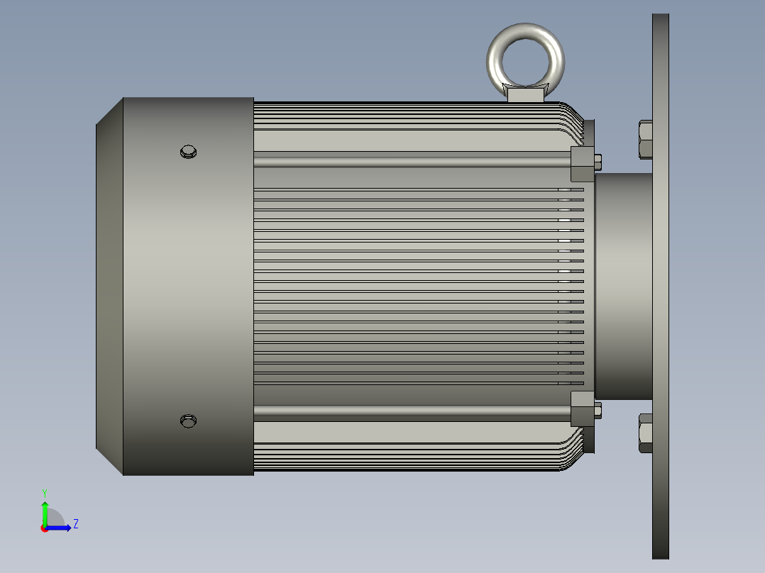 BY(Y)型卧式单级外形摆线针轮减速机(化工部标准)BLY3-59-22_电机左视图
