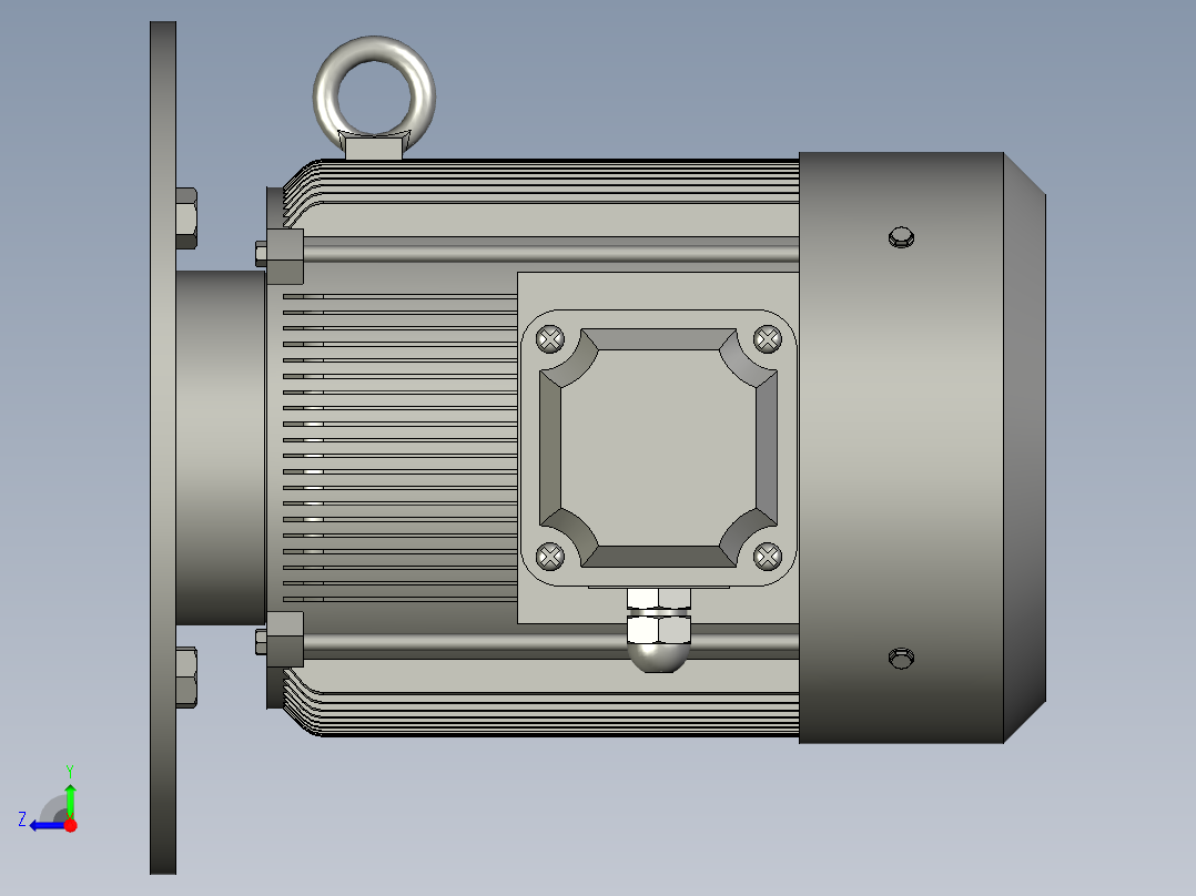 BY(Y)型卧式单级外形摆线针轮减速机(化工部标准)BLY3-59-22_电机右视图