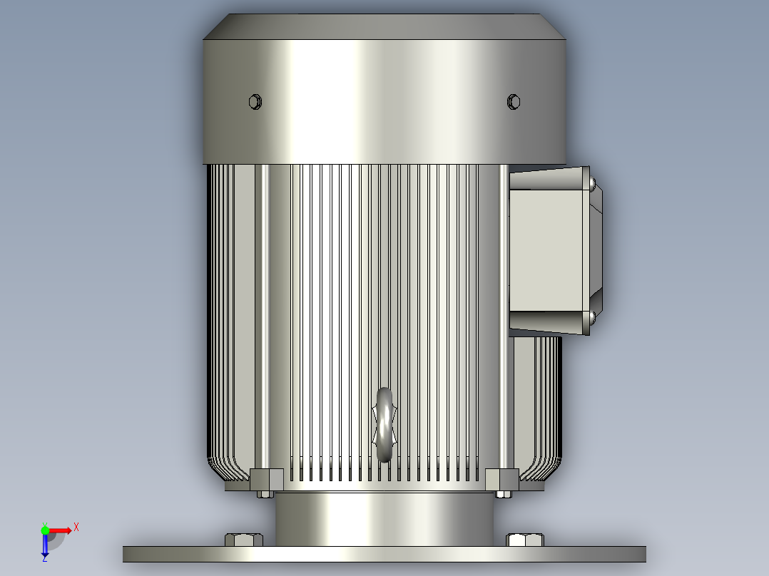 BY(Y)型卧式单级外形摆线针轮减速机(化工部标准)BLY3-59-22_电机俯视图