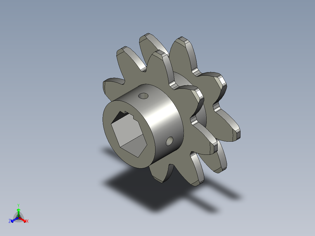 BS25-C208A主动轮TJ正等轴测图