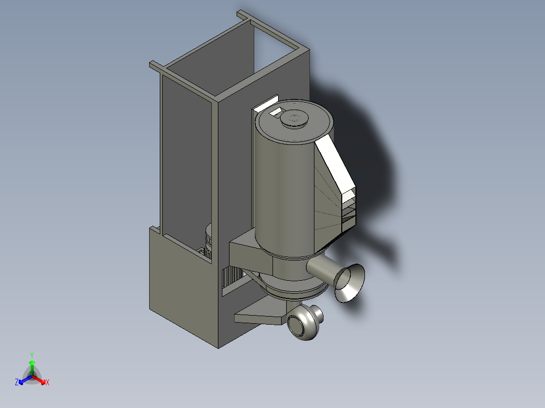 精米农用脱壳机主视图