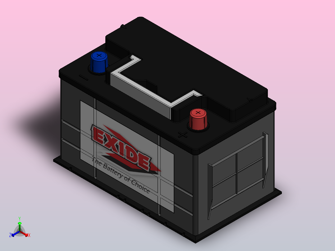 干电池正等轴测图