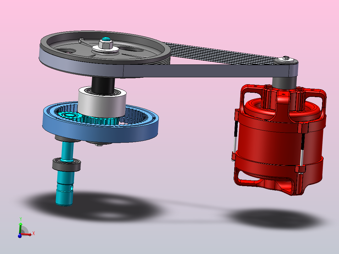 一种行星齿轮机构主视图