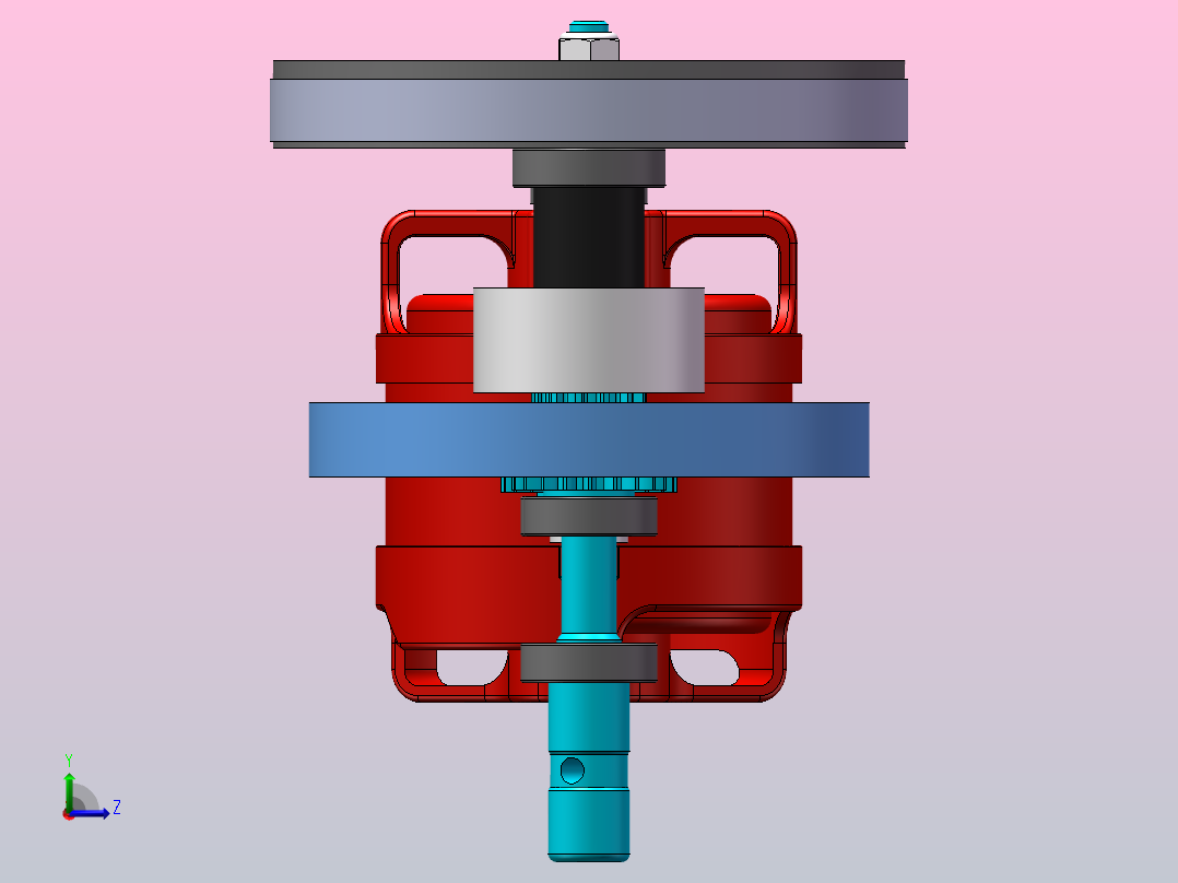 一种行星齿轮机构左视图