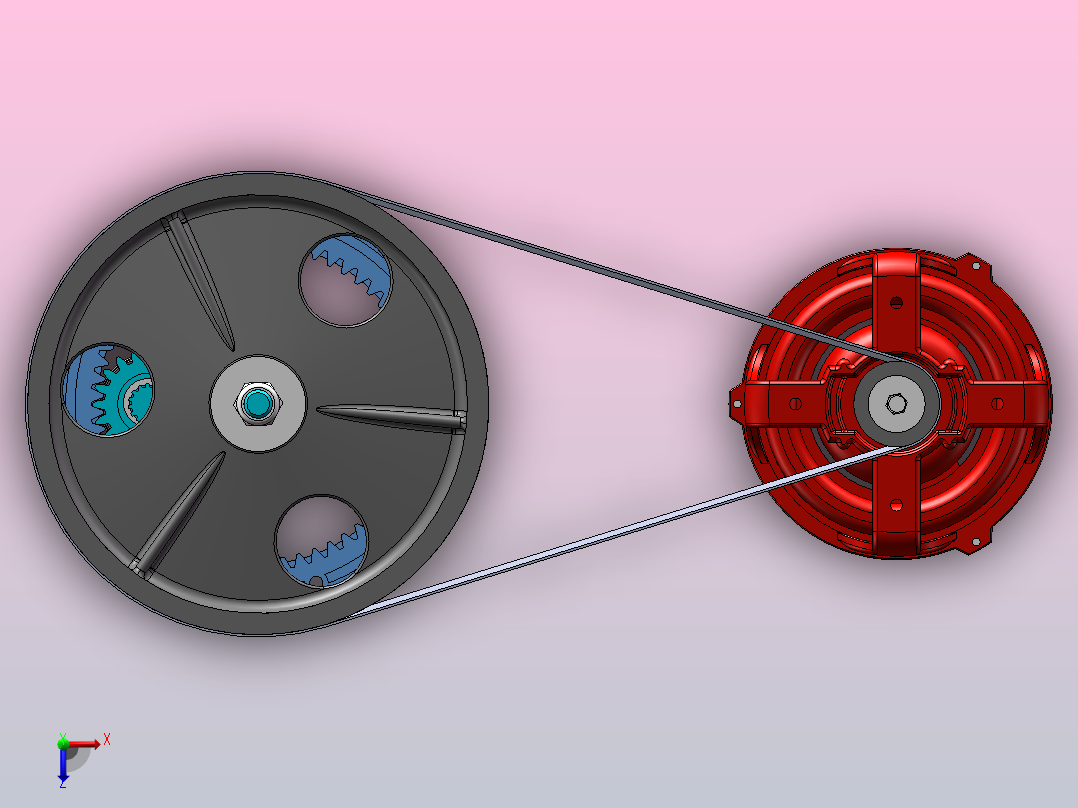 一种行星齿轮机构俯视图