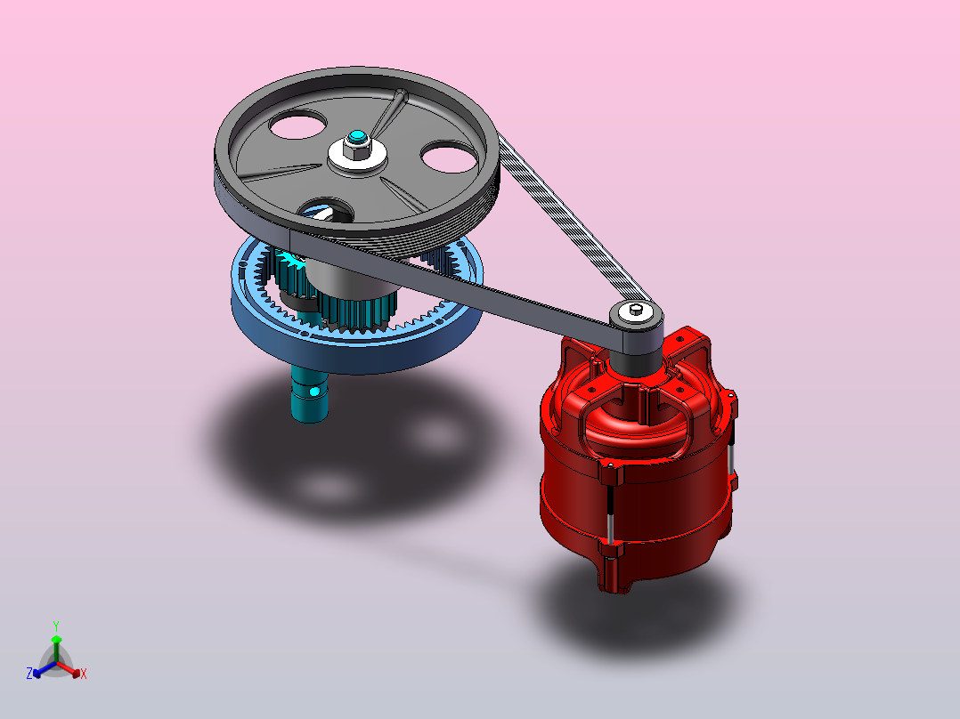 一种行星齿轮机构正等轴测图