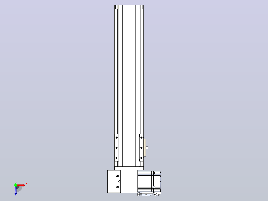 皮带直线轴半封闭可选导轨TPA-HNB-85S-90-L300-LP-C-P20-N3俯视图