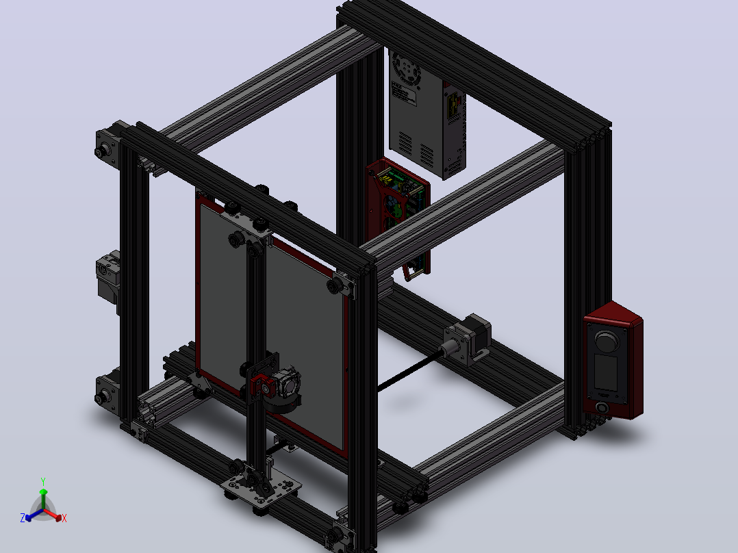 H-bot 3D打印机主视图