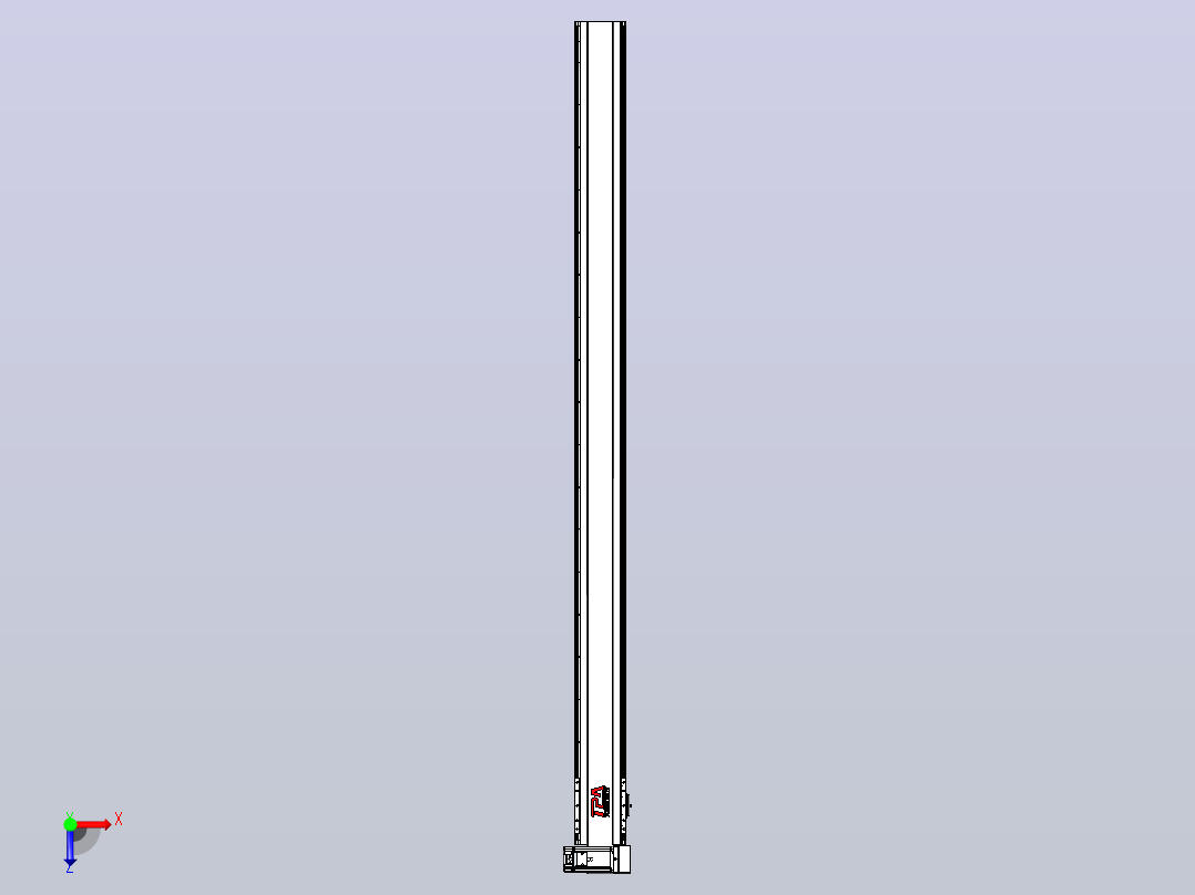 皮带直线轴半封闭可选导轨TPA-HNB-120D-110-L1700-RU-Y-P40-N3俯视图