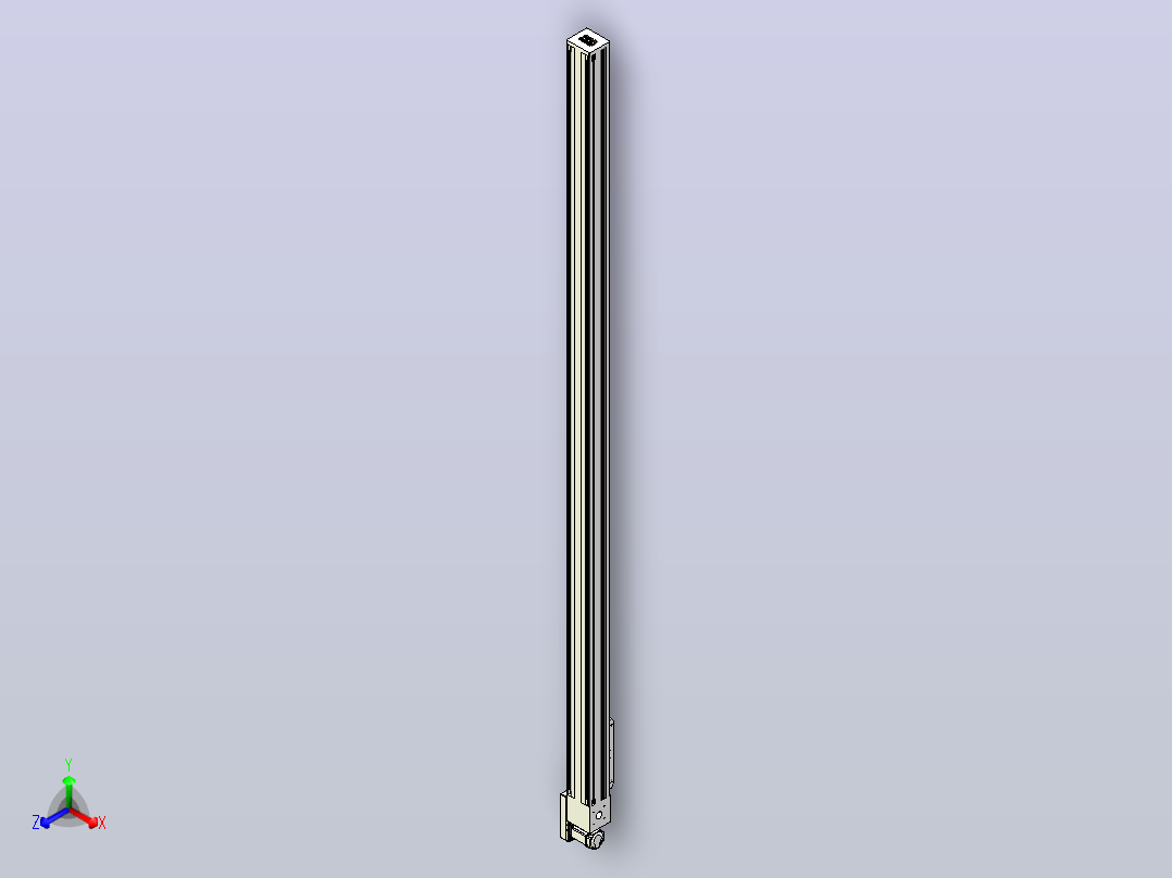 伺服电机集成皮带传动直线执行器TPA-OCB-140-256-L3350-MR-P75-N3主视图