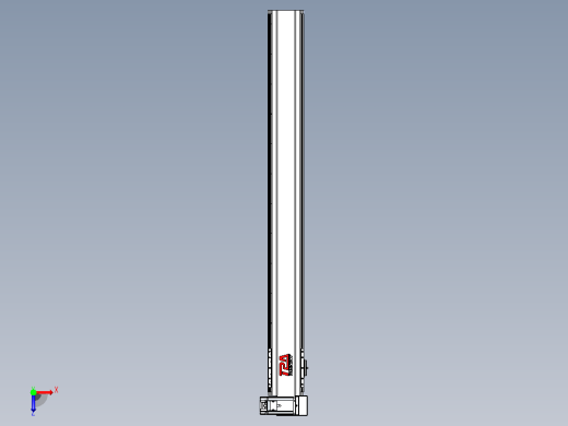 皮带直线轴半封闭可选导轨TPA-HNB-120D-110-L1050-RU-Y-P40-N3俯视缩略图
