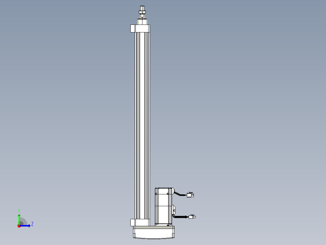 轻载电动缸TPA-ESR40-1210C-L550-MR-LB-W-P40-C3左视图
