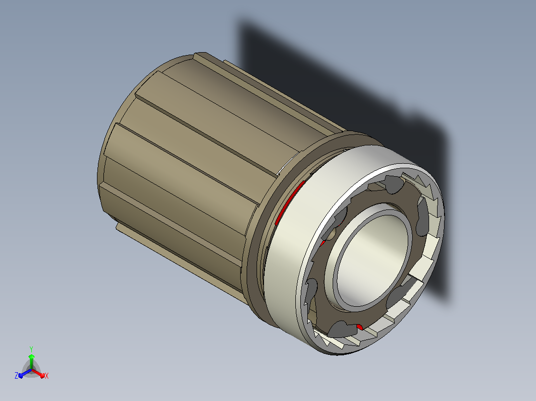 Vision Trimax 25 塔基，带 6 个棘爪主视图