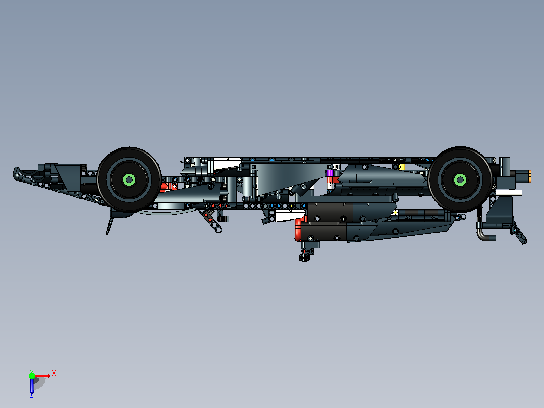 梅赛德斯奔驰F1赛车拼装模型俯视图
