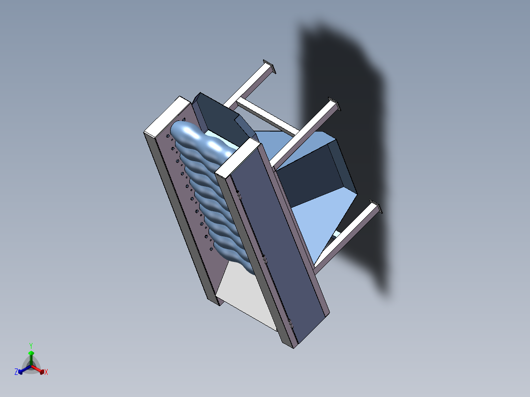 全自动马铃薯清洗机正等轴测图