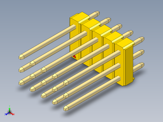 彩色公头100mil（2.54mm）系列-DS1021_yellow_3x05p_100mil_Type5_rev1.0