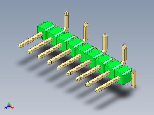 彩色公排针 100mil 2.54mm 系列-DS1022_green_09p_100mil_Type_SMT_R2_rev1.0