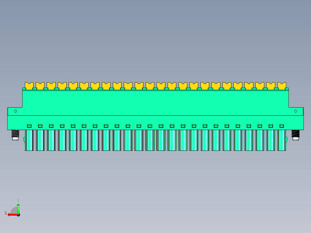 DEGSON 15EDG（公头） 3.5mm 螺钉锁紧，插拔式接线端子 FullPack-15EDGKNM-3.5-24P-14-00AH后视图