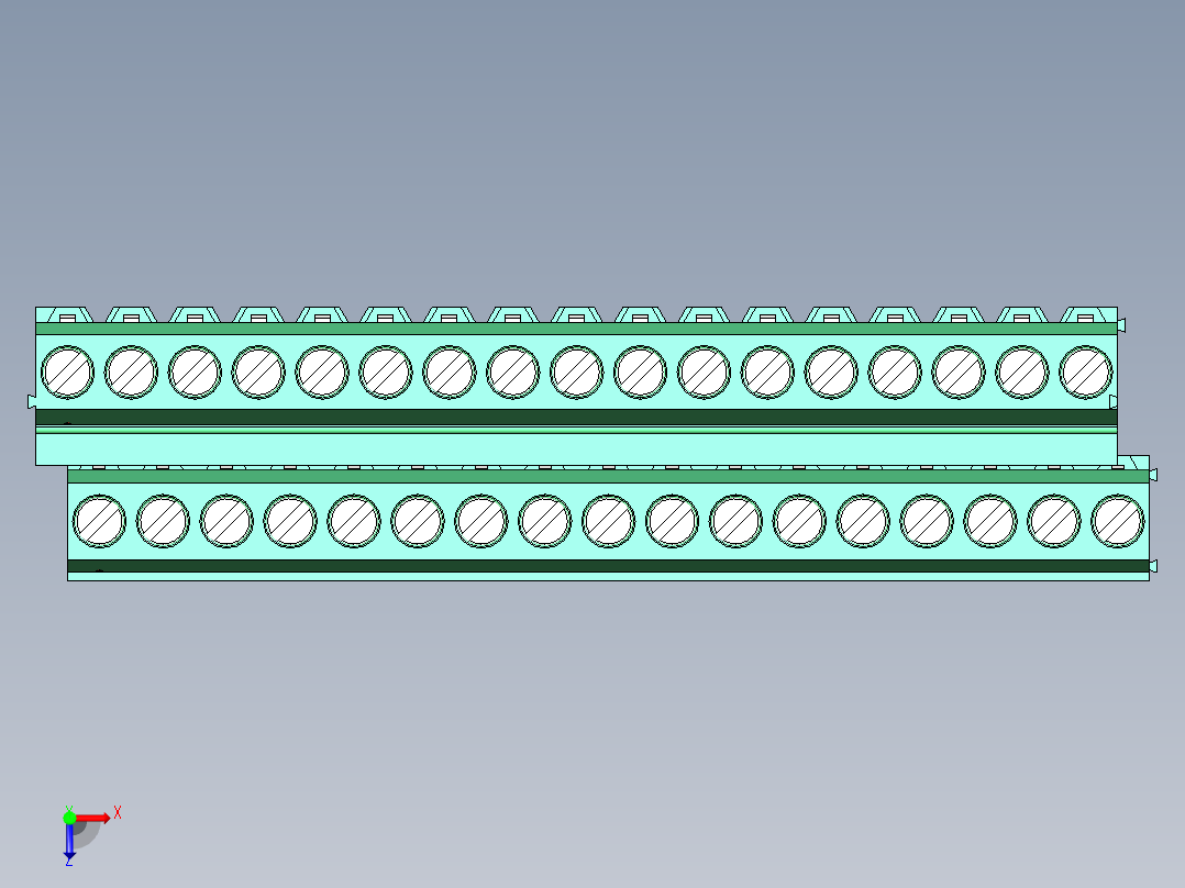 DEGSON DG500 系列 5.05.087.62mm 接线端子-DG500A-5.08-34P-14-00AH俯视图