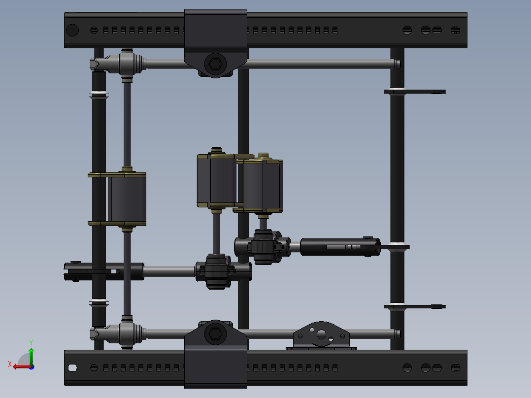 长城汽车座椅电动滑轨的设计与分析后视图