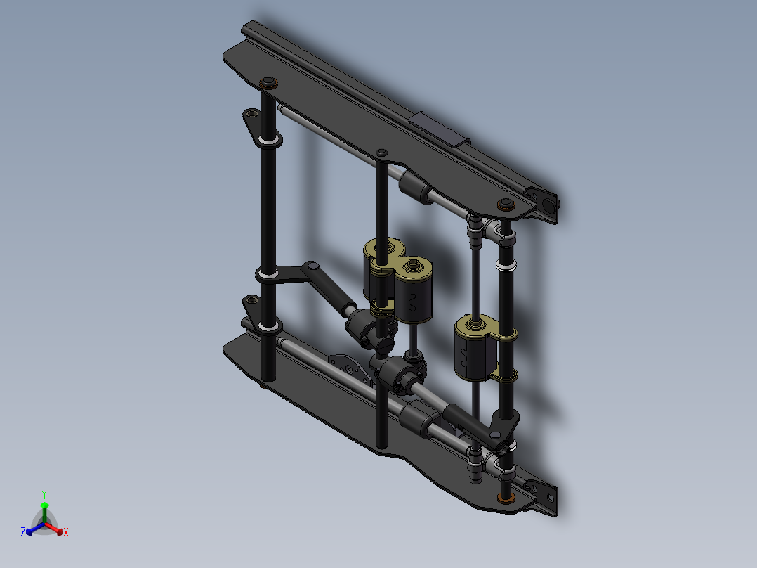 长城汽车座椅电动滑轨的设计与分析正等轴测图