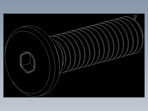 超薄型内六角螺钉-Ultra Low Profile Socket Head Screws 5-16 - 18 Thread Size 1 in Long.DWG