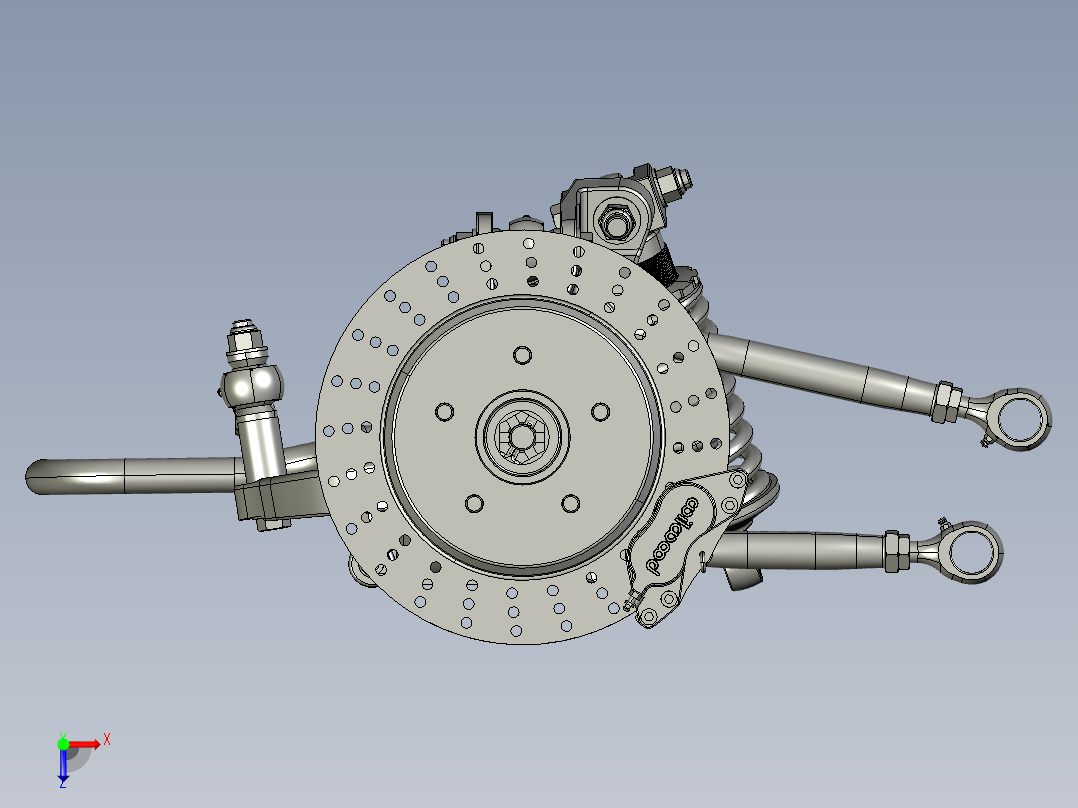 多连杆独立悬架模型+CAD=1052954==160俯视图