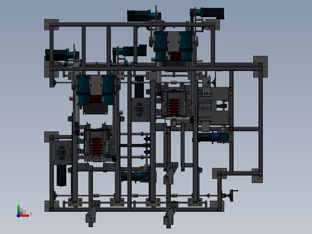 折叠式包装机、折叠盒包装机前视图