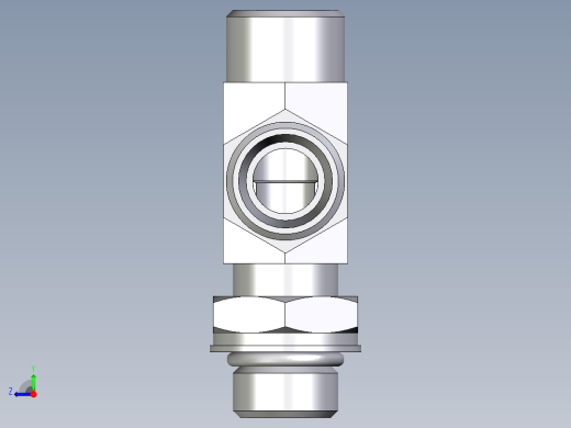 卡套式工业通用硬管接头EO_Adjustable_locknut_run_tee_LEE12LMOROMDCF右视缩略图