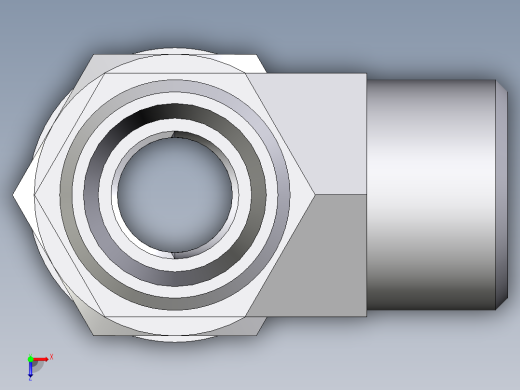 卡套式工业通用硬管接头EO_Adjustable_locknut_run_tee_LEE12LMOROMDCF俯视缩略图