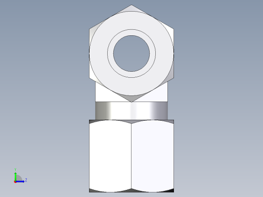 卡套式工业通用硬管接头EO_Union_tee_T08LL71左视缩略图