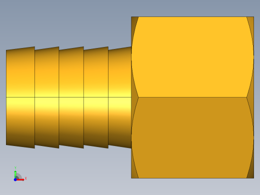 倒齿式工业管接头Hose Barb to Female Pipe 126HBL-12-12前视缩略图