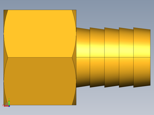 倒齿式工业管接头Hose Barb to Female Pipe 126HBL-12-12后视缩略图