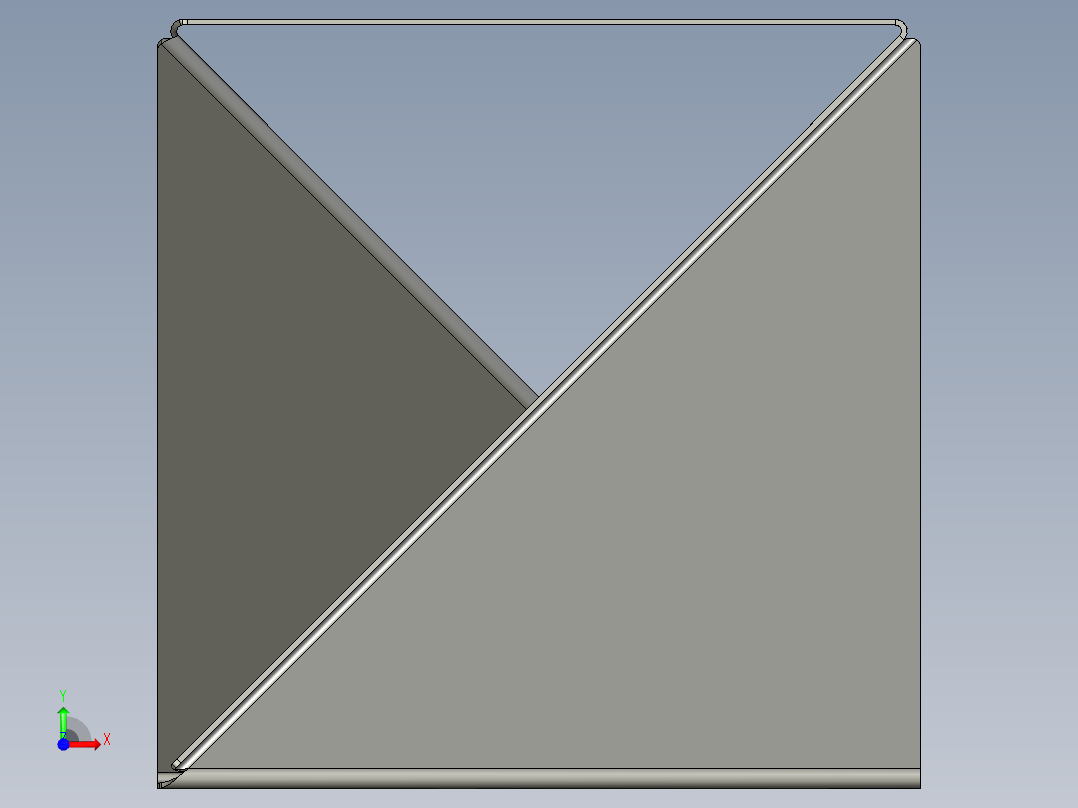 金属板制成的东西前视图