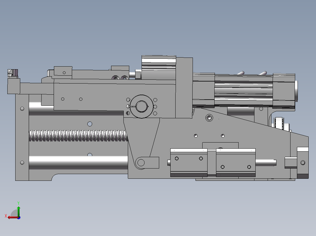 夹紧截断装置后视图