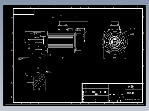 电机MS6S-100CM30BZ2-21P0 外形尺寸图