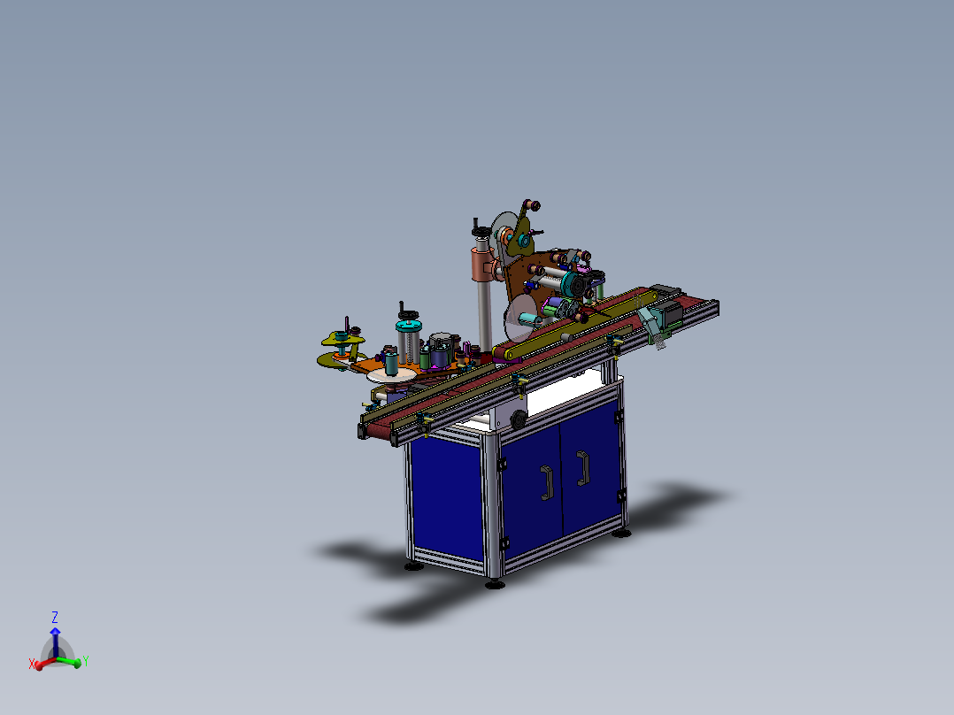 纸盒90度平面贴标