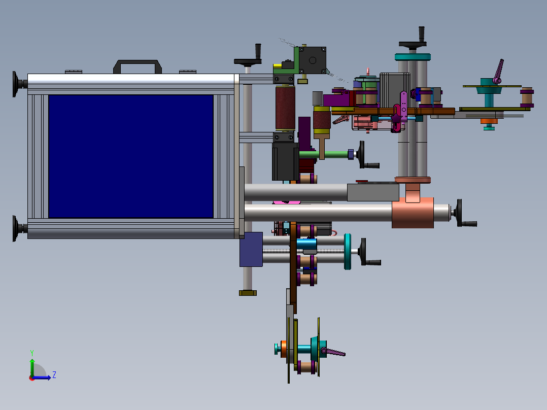 纸盒90度平面贴标左视图
