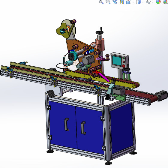 纸盒90度平面贴标
