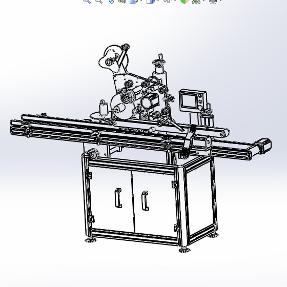 纸盒90度平面贴标