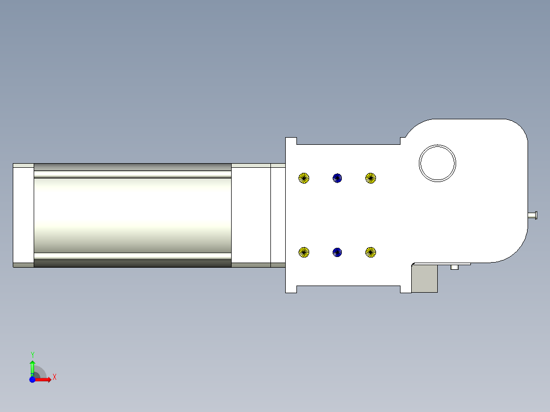 德克斯TUNKERS气缸数模KS_125_2_A00_T08_105GRAD前视图