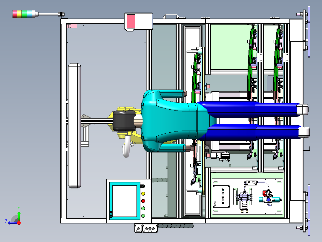 天窗装配线-OFFLINE(导轨涂油工位)sw16可编辑右视图