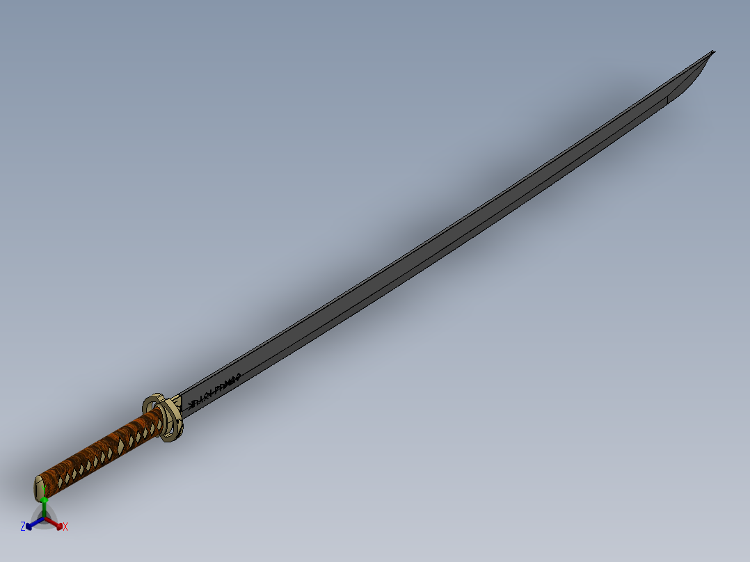 剑、宝剑(127)正等轴测图