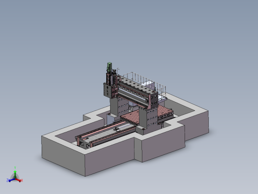 2540龙门铣床机床整体布局sw20可编辑