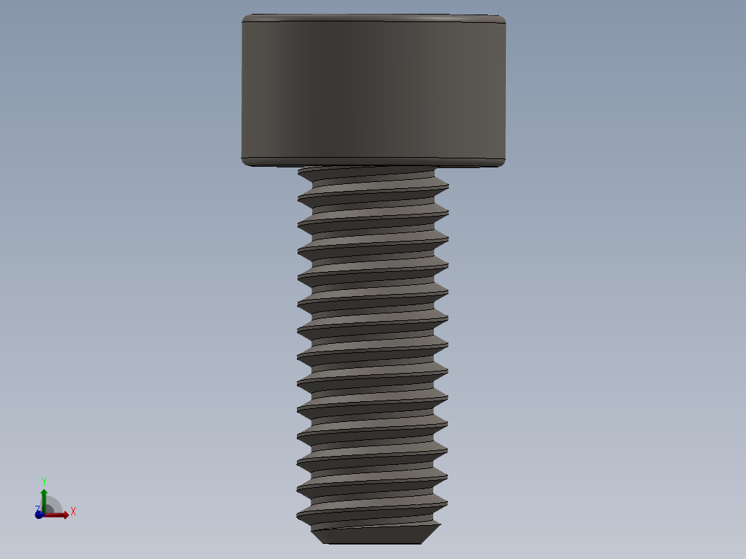 Screw_DIN_912_M4x10F_A2.SLDPRT公制内六角螺钉主视图