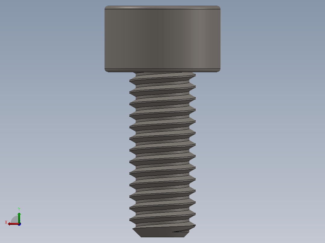 Screw_DIN_912_M4x10F_A2.SLDPRT公制内六角螺钉后视图