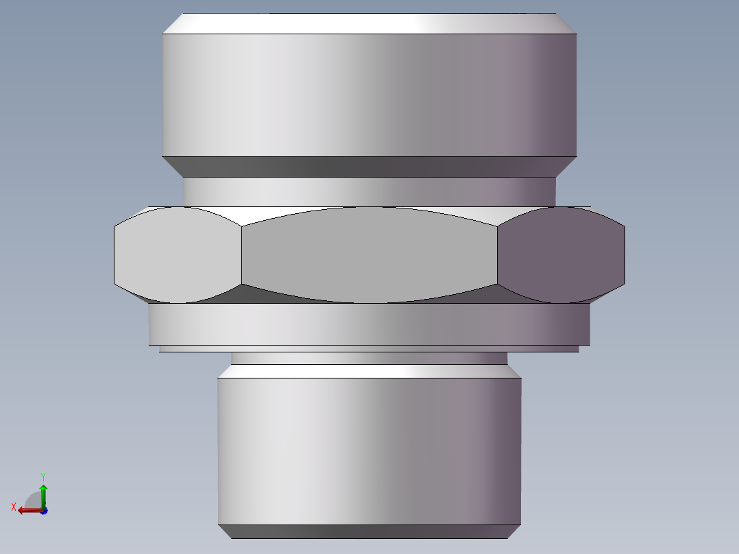 公制螺纹ED密封、1CM-30-22WD非标后视图