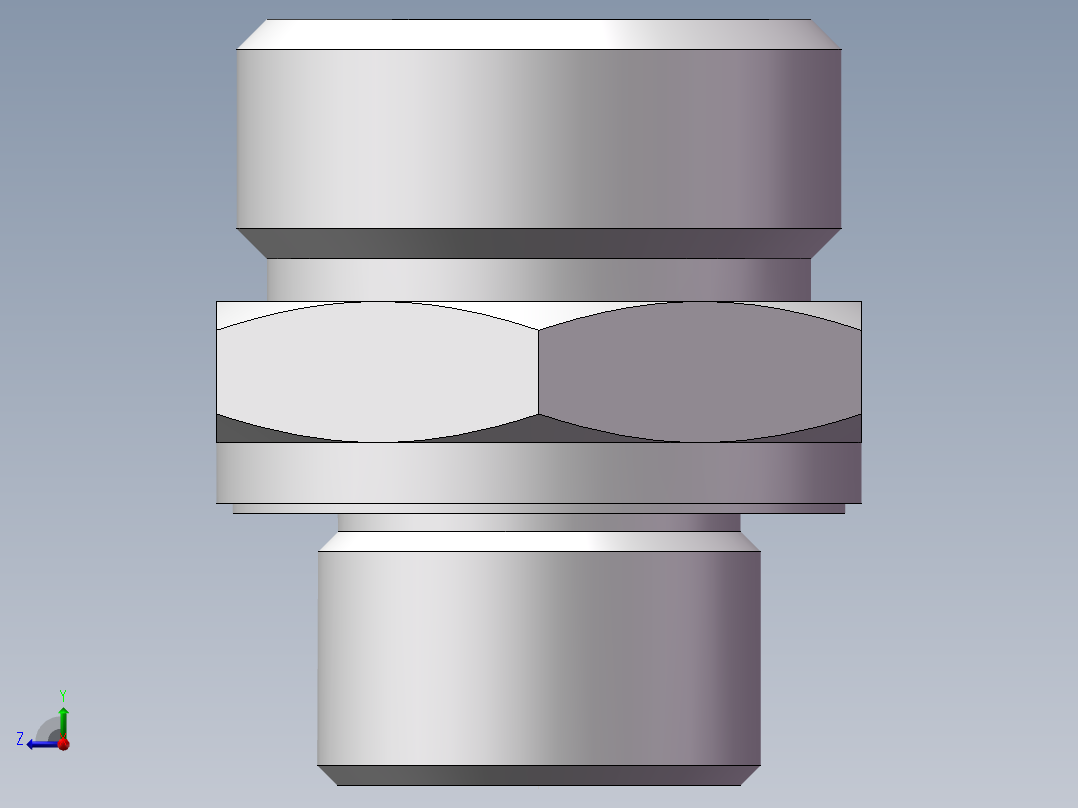 公制螺纹ED密封、1CM-30-22WD非标右视图
