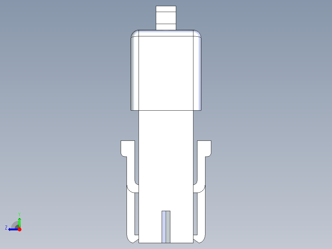 公头和接线盒6P QIKMATE插头应力释放挂钩右视图