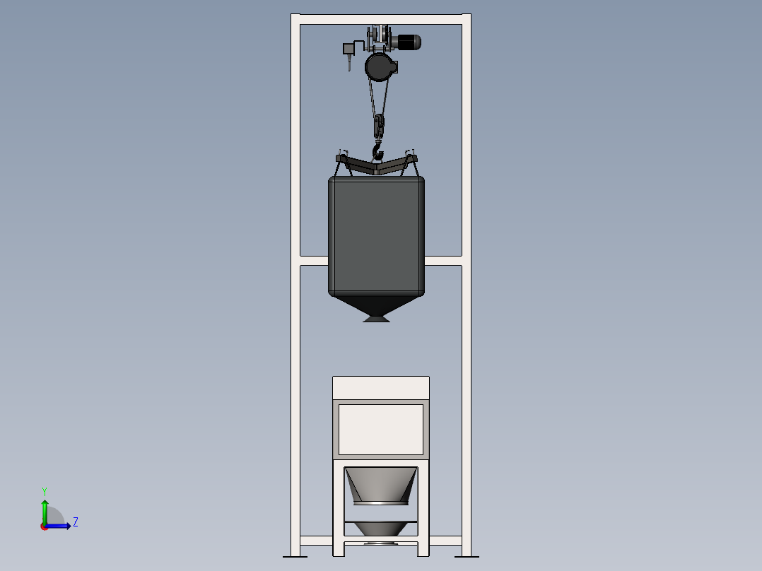 吨包投料站模型 1092313左视图